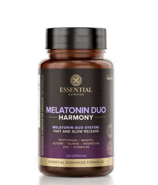 Melatonina Duo Harmony 210mcg, 120 Cápsula, Essential Nutrition