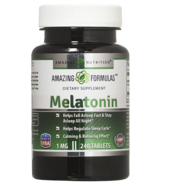 Melatonina de 1mg, 240 Comprimidos, Amazing Formulas