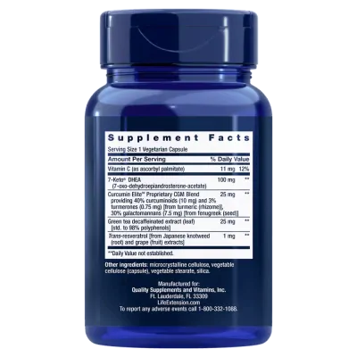 7-Keto DHEA Metabolite, 100mg, 60 Cápsulas, Life Extension