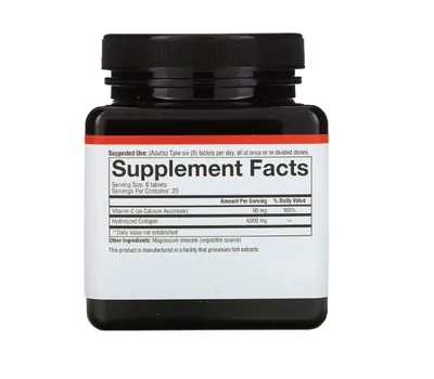 Colágeno, 6000mg Por comprimido, 120 Comprimidos, Youtheory