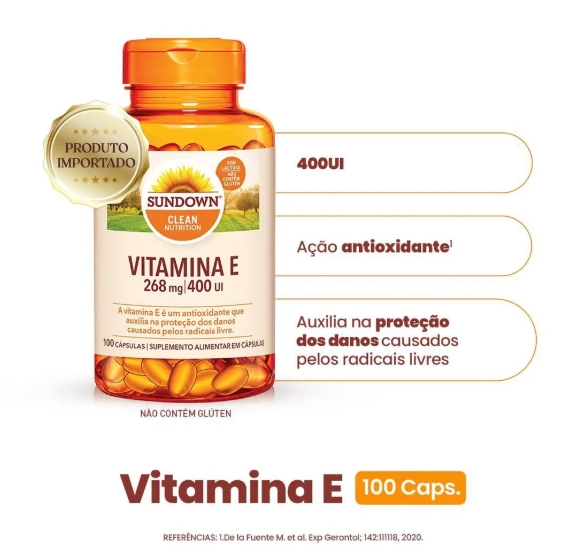 Vitamina E  268mg / 400IU, 100 cápsulas, Sundown