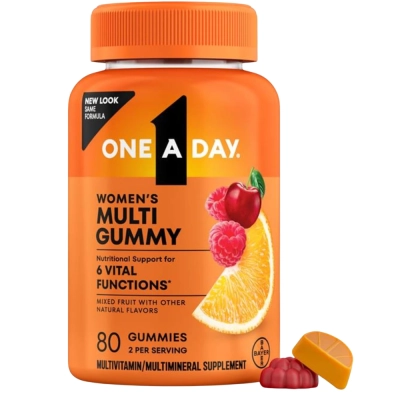 One A Day Multivitamínico em Gomas para Mulheres, 80 Gomas, Bayer