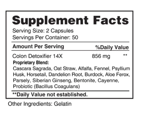Colon Detox, 100 cápsulas, Earths Creation