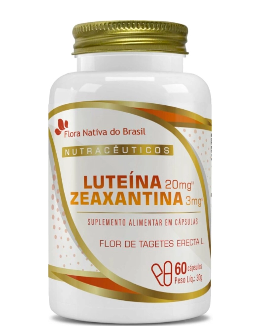 Luteina 20mg, Zeaxantina 3mg, 60 Cápsulas, Flora Nativa