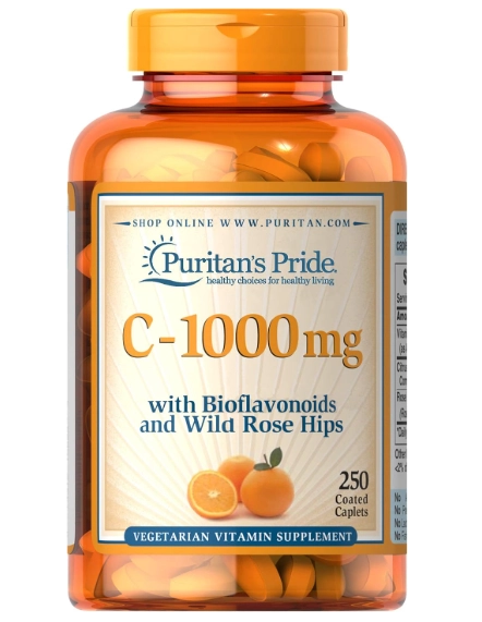 Vitamina C 1000Mg Com Bioflavonóides 250 Comprimidos, Puritans Pride