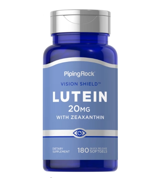 Luteína 20mg + Zeaxantina, 180 Cápsulas, Pipingrock