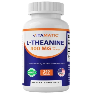 L-Theanine 400mg, 240 Comprimidos, Vitamatic