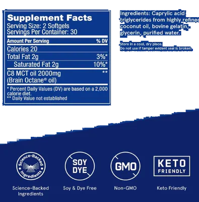 Brain Octane, 60 Softgels, Bulletproof