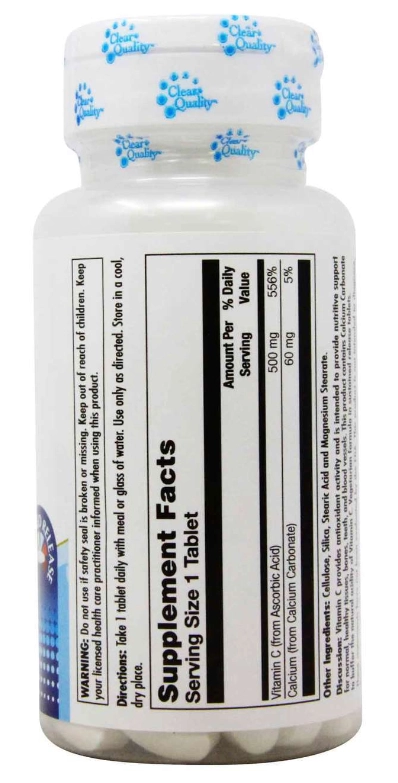 Vitamina C 500, Buffered, 100 Comprimidos, Kal