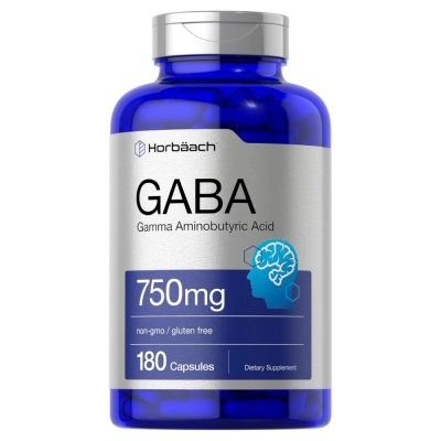 GABA, 750mg, 180 Cápsulas, Horbaach
