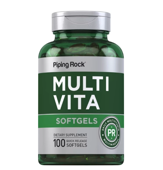 Multi-Vita, Multivitamínico Mineral, 100 Cápsulas, PipingRock