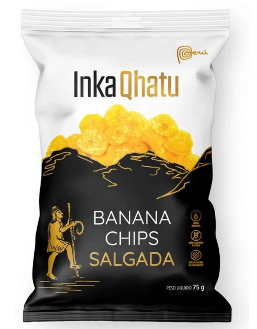 Chips de Banana Salgada, 75g,  Inka Qhatu