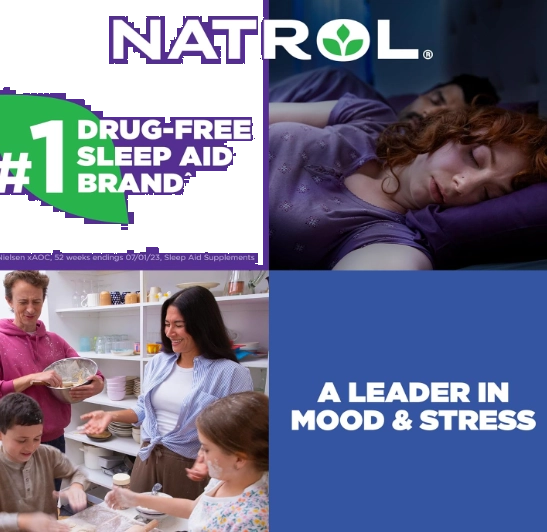Relaxing Nighttime Sleep Aid, Com Lactactium L-Theanine, Camomila, lavanda e Erva-cidreira, 30 Cápsulas, Natrol