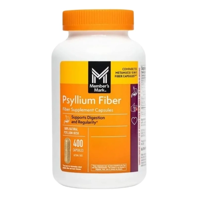 Fibra de Psyllium, 400 Cápsulas, Members Mark