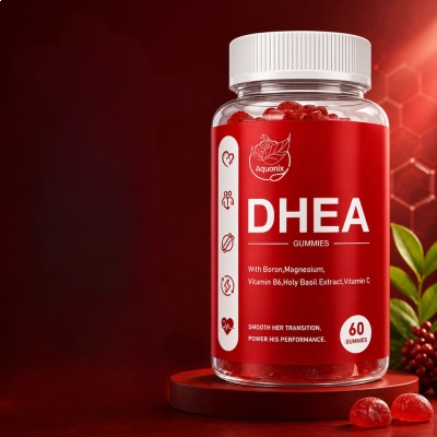 DHEA, Suporte Hormonal, Energia e Performance, 60 Gummies, Aquonix