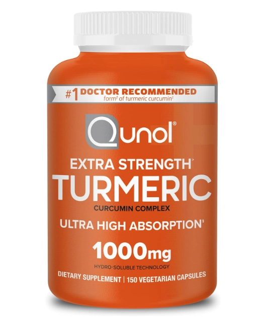 Curcumina de Cúrcuma força extra, Turmeric 1000mg, 150 Cápsulas, Qunol