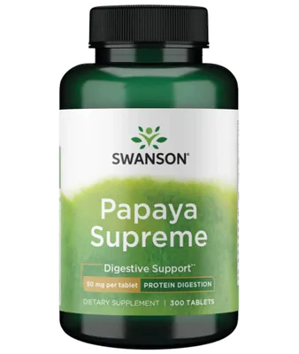 Papaya Supreme 50mg, 300 Comprimidos, Swanson