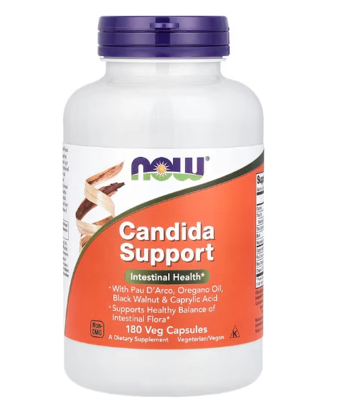 Candida Support, Saúde Intestinal, 180 Cápsulas, Now