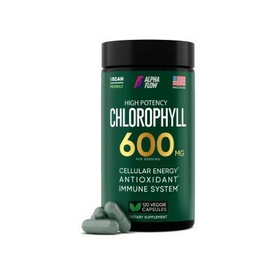 Chlorophyll, 600mg, 120 Cápsulas, Alpha Flow