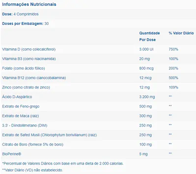 Prime-T, Reforço de Testosterona, 120 Comprimidos, RSP Nutrition