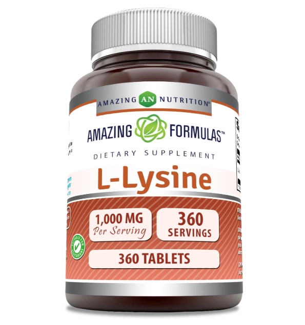 L-Lisina 1000mg, 360 Comprimidos, Amazing Formulas