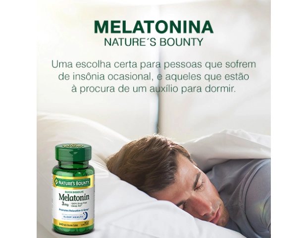 Melatonina, 3mg, Sublingual, 240 Comprimidos, Nature's Bounty