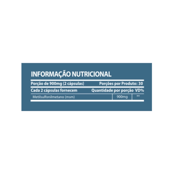 MSM, Metil Sulfonil Metano, 900mg, 60 Cápsulas, Sunfood
