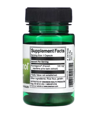 Pycnogenol, 100mg, 30 Cápsulas, Swanson