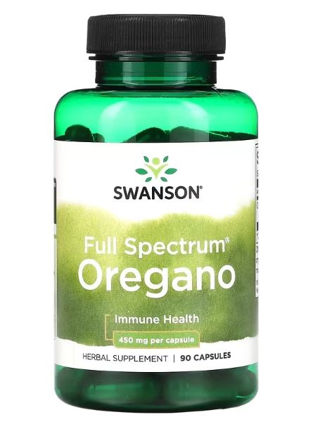Full Spectrum Orégano 450mg,  90 cápsulas, Swanson