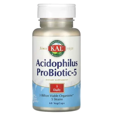 Acidophilus ProBiotic-5, 60 VegCaps, KAL
