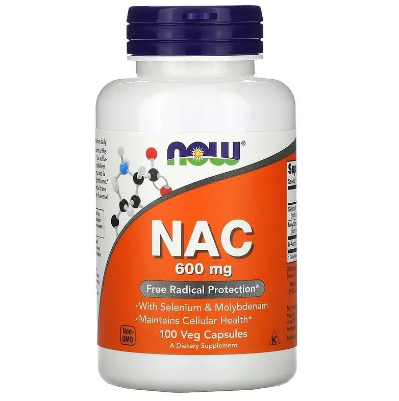 NAC, 600mg, 100 Cápsulas, Now