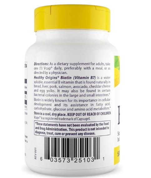 Biotina 10000mcg, 150 Cápsulas, Healthy Origins