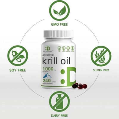  Krill Oil, 1000mg, 240 Cápsulas, Deal Supplement