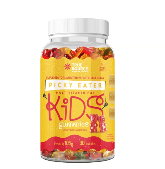 Multivitamínico Picky Eater Kids, 30 Gomas Sabor frutas, True Source