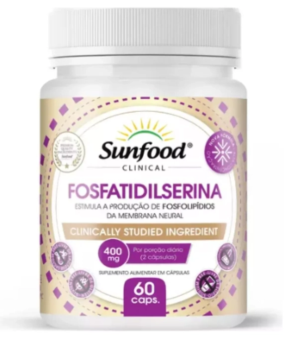 Fosfatildiserina 400mg, 60 Capsulas, Sunfood