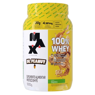 Whey Protein Dr. Peanut 100% Whey 900g, Sabores 900g-Max Titanium 