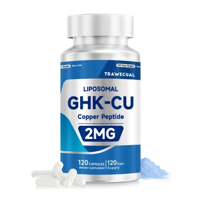GHK-CU, Peptídeo de Cobre, 2mg, 120 Cápsulas, Trawecual