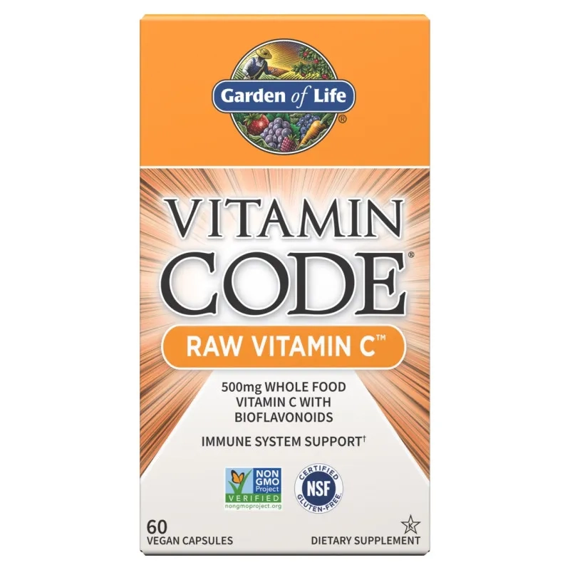 Vitamina C 500mg, 60 Capsulas, Garden Of Life
