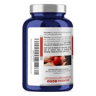 Reduced Glutathione 500mg, 180 Cápsulas Veganas - NusaPure