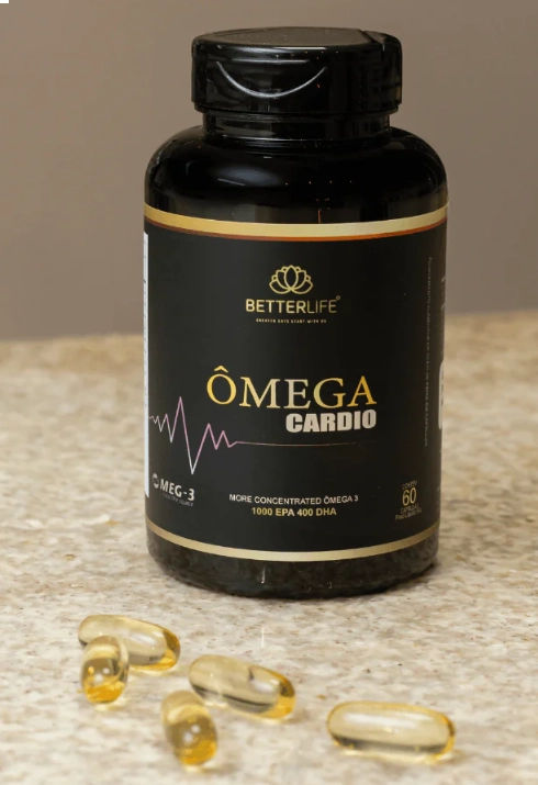 Ômega Cardio, EPA 1000 DHA 400, 60 Cápsulas, Betterlife