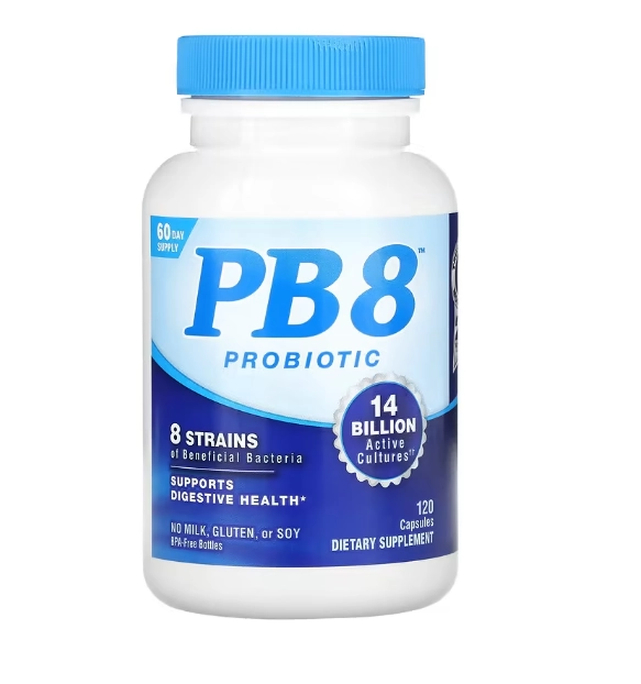 PB 8 Probiótico, 14 Bilhões, 120 Cápsulas, Now