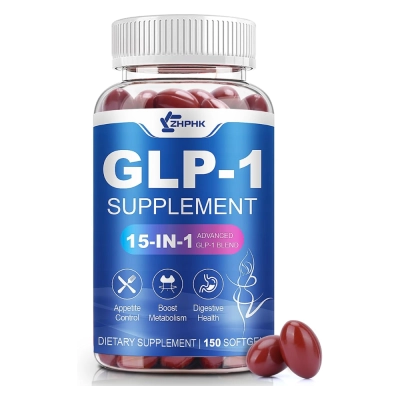 GLP Supplement 15 em 1, Fórmula Avançada para Suporte ao Metabolismo e Bem-Estar Digestivo, 150 Softgels, ZHPK GLP Supplement 15 em 1, Fórmula Avançada para Suporte ao Metabolismo e Bem-Estar Digestivo, 150 Softgels, ZHPK