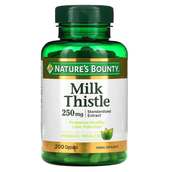 Milk Thistle, 250mg, 200 Cápsulas, Nature's Bounty