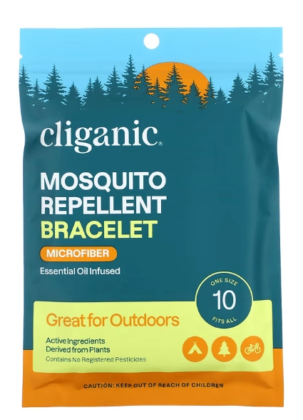 Pulseira Repelente de Mosquitos, Tamanho Único, 10 Pulseiras, Cliganic