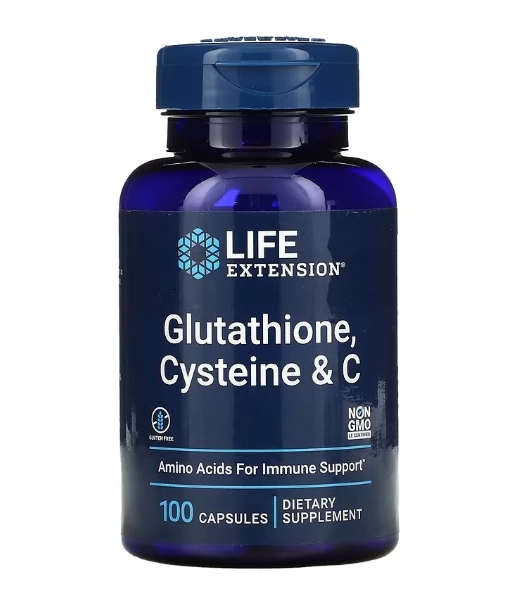 Glutationa, Cisteína e C, 100 Cápsulas, Life Extension