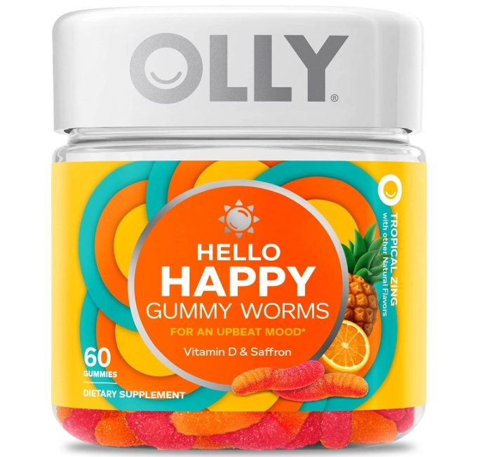 Helly Happy, Suporte ao Equilíbrio do Humor, Com Vitamina D e Açafrão, 60 Gomas, OLLY