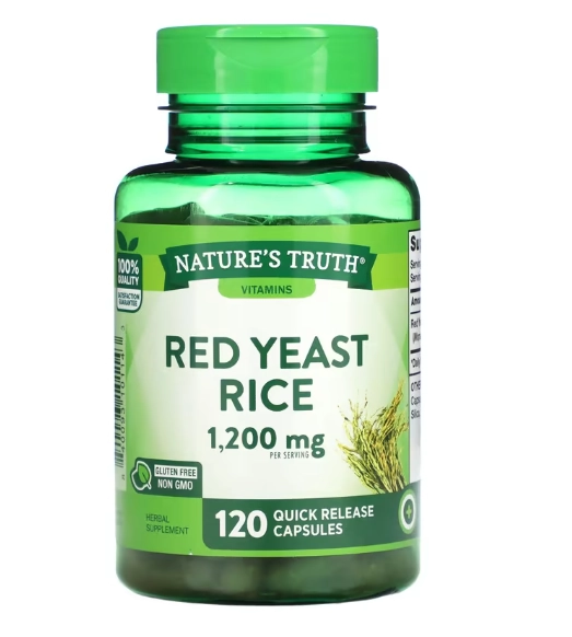 Levedura de Arroz Vermelho, Red Yeast Rice, 1200mg, 120 Cápsulas, Nature's Truth