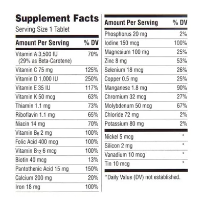 Centrum Silver Men 50+, 65 Comprimidos, Importado