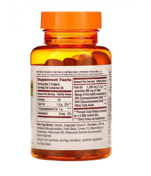 Fish Oil, Óleo de peixe sem odor, 900mg, 72 cápsulas, Sundown, Promocao, Vencimento Proximo 31/07/2025