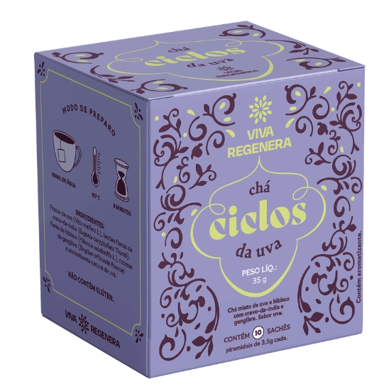 Chá Ciclos da Uva, Caixa 10 saches, Viva Regenera